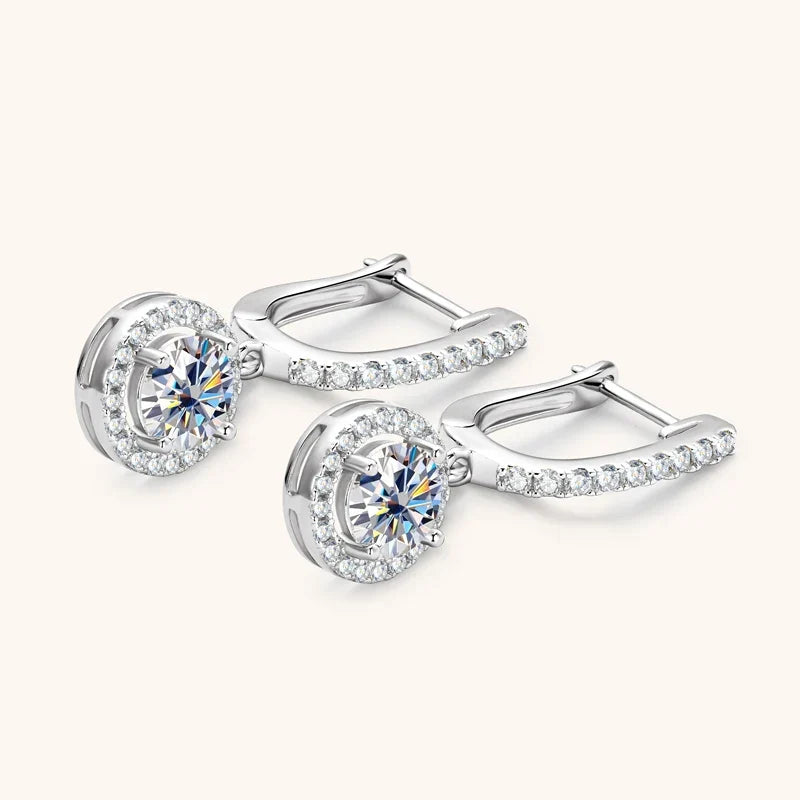 Brinco Encanto Circular com Moissanite – Ouro 18k