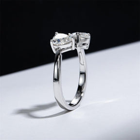Anel Laço de Amor com Moissanite – Ouro Branco 18k