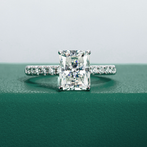 Anel Promise Lumière com Moissanite – Ouro Branco 18k