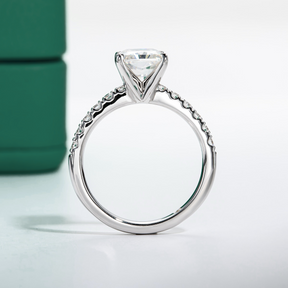 Anel Promise Lumière com Moissanite – Ouro Branco 18k