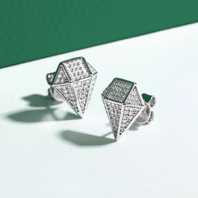 Brinco Prisma com Moissanite – Prata 925
