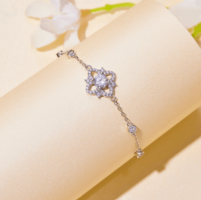 Pulseira Flor do Jardim com Moissanites – Prata 925