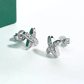 Brinco Cruz com Moissanite – Prata 925
