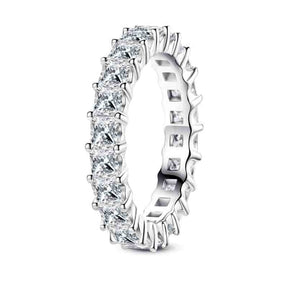 Aliança Duchess com Moissanite – Ouro Branco 18k