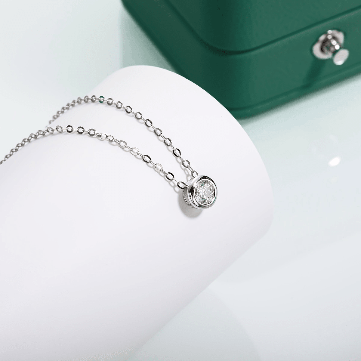 Colar Aura com Moissanite – Prata 925