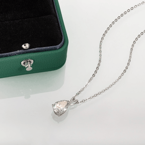 Colar Gota com Moissanite – Prata 925