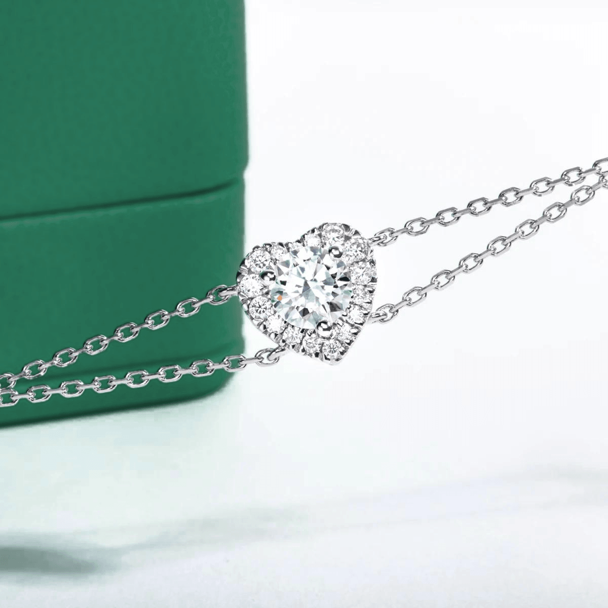 Pulseira Love com Moissanite – Ouro Branco 18k