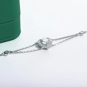 Pulseira Love com Moissanite – Ouro Branco 18k