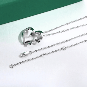 Colar Amor Eterno com Moissanite – Ouro Branco 18k