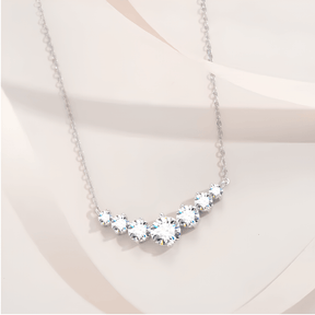 Colar Brilho Estelar com Moissanite – Ouro Branco 18k
