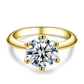 Anel Solitário Moissanite Brilho e Sofisticação - Ouro 18k