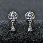 Brinco Pedra Celestial com Moissanite