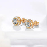 Brinco Cravejado com Moissanite – Ouro 18k