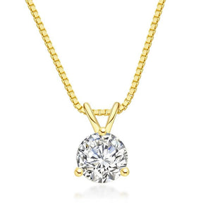 Colar Ponto de Luz 3 Garras com Moissanite – Prata 925