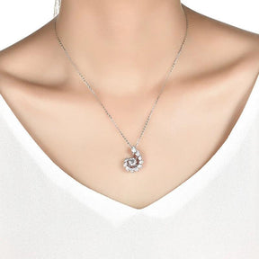 Colar Espiral Cravejado com Moissanite – Prata 925
