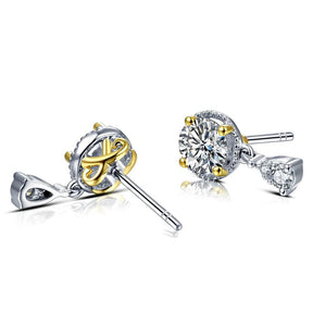 Brinco Pedra Celestial com Moissanite