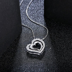 Colar Amor Brilhante com Moissanite – Ouro Branco 18k