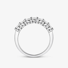 Anel Meia Aliança Eternity com Moissanite