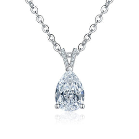 Colar Gota com Moissanite – Prata 925