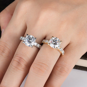 Anel Elowen com Moissanite – Ouro 18k