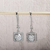 Brinco Gota Prisma com Moissanite – Prata 925