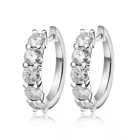 Brinco Quinteto com Moissanite – Ouro 18k