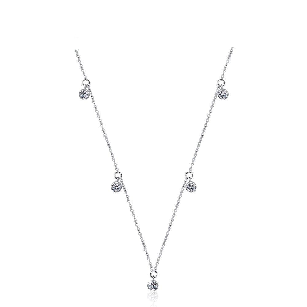 Colar Aurora com Moissanites – Prata 925