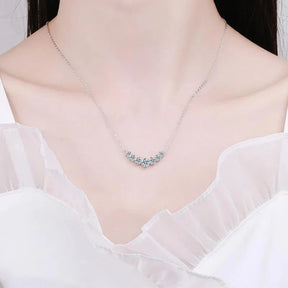 Colar Brilho Estelar com Moissanite – Ouro Branco 18k