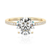 Anel Solitário Coroa de Luz com Moissanite – Ouro 18k