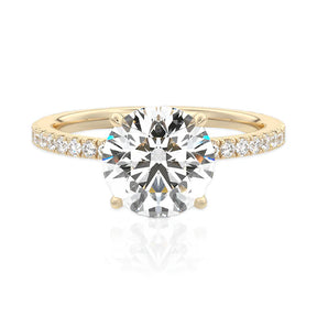 Anel Solitário Coroa de Luz com Moissanite – Ouro 18k