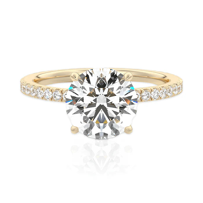 Anel Solitário Coroa de Luz com Moissanite – Ouro 18k