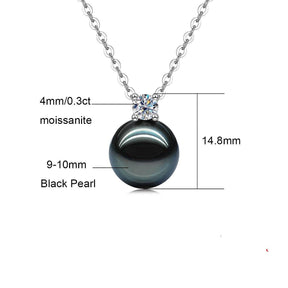 Colar Pérola Estrelada com Moissanite – Ouro Branco 18k