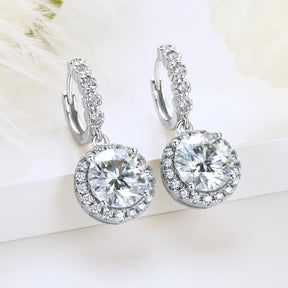 Brinco Sofia Radiante com Moissanite – Ouro 18k