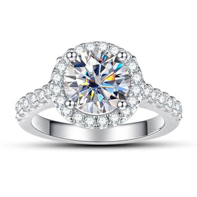 Anel Aura Brilhante com Moissanite – Cravejado e Elegante