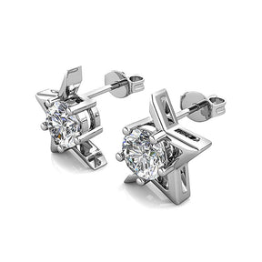 Brinco Meia Estrela com Moissanite – Prata 925