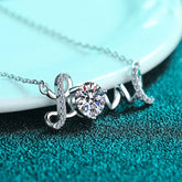 Colar Love com Pedra Moissanite – Prata 925