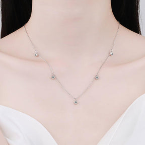 Colar Aurora com Moissanites – Prata 925
