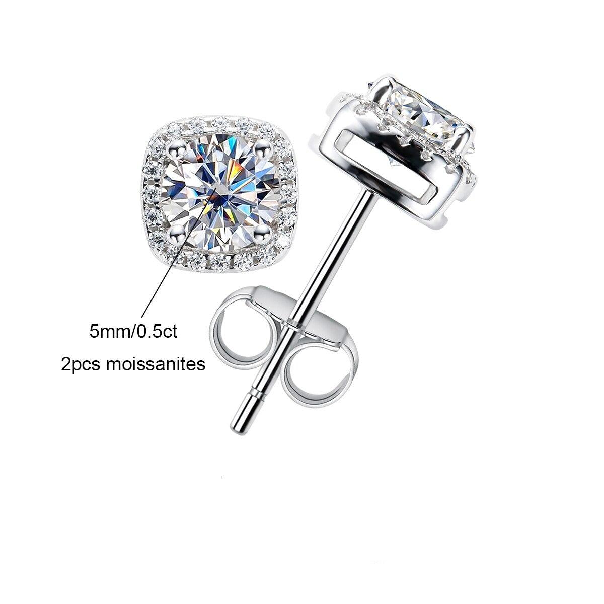 Brinco Lumière com Moissanite Cravejado – Prata 925