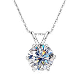 Colar Brilhante 6 Garras com Moissanite – Prata 925