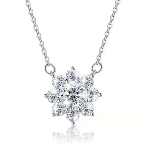 Colar Flor de Jasmim com Moissanite – Prata 925