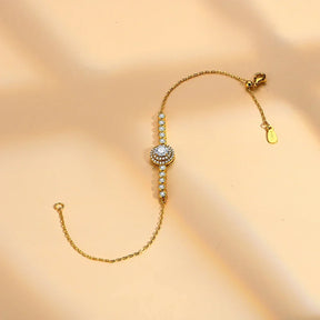 Pulseira Enigma com Moissanites – Ouro 18k