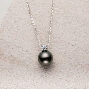 Colar Pérola Estrelada com Moissanite – Ouro Branco 18k