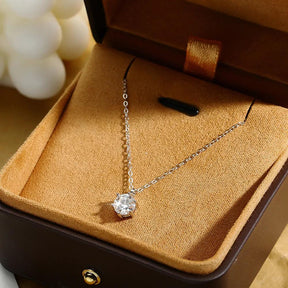 Colar Ponto de Luz com Moissanite – Prata 925