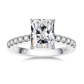 Anel Promise Lumière com Moissanite – Ouro Branco 18k