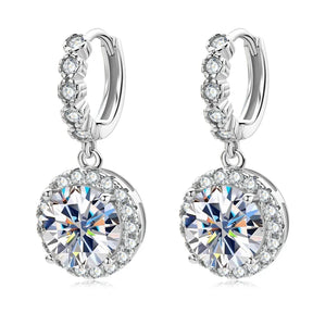 Brinco Sofia Radiante com Moissanite – Ouro 18k