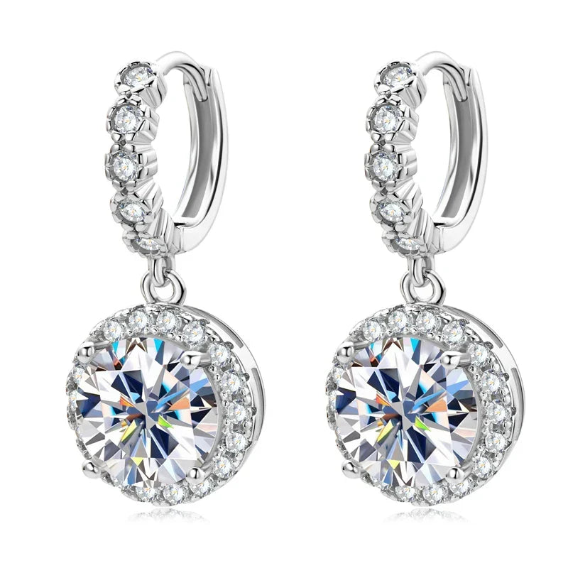 Brinco Sofia Radiante com Moissanite – Ouro 18k