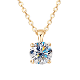 Colar Brilhante com Moissanite – 4 Garras Ouro 18k