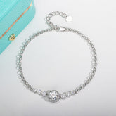 Pulseira 7 Brilhos com Moissanites – Ouro Branco 18k