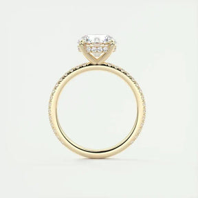 Anel Solitário Coroa de Luz com Moissanite – Ouro 18k