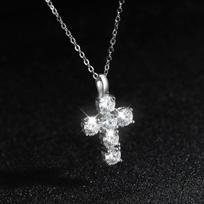 Colar Crucifixo com Moissanite – Prata 925